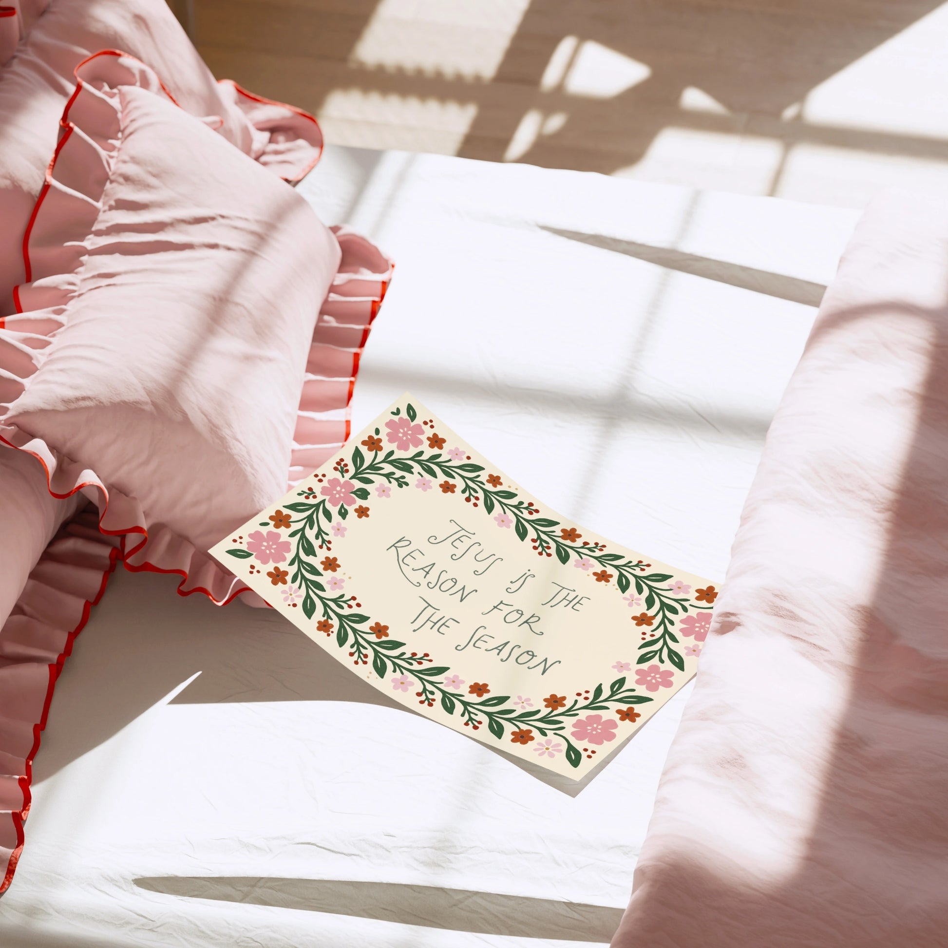 Stampa citazione scritturale floreale