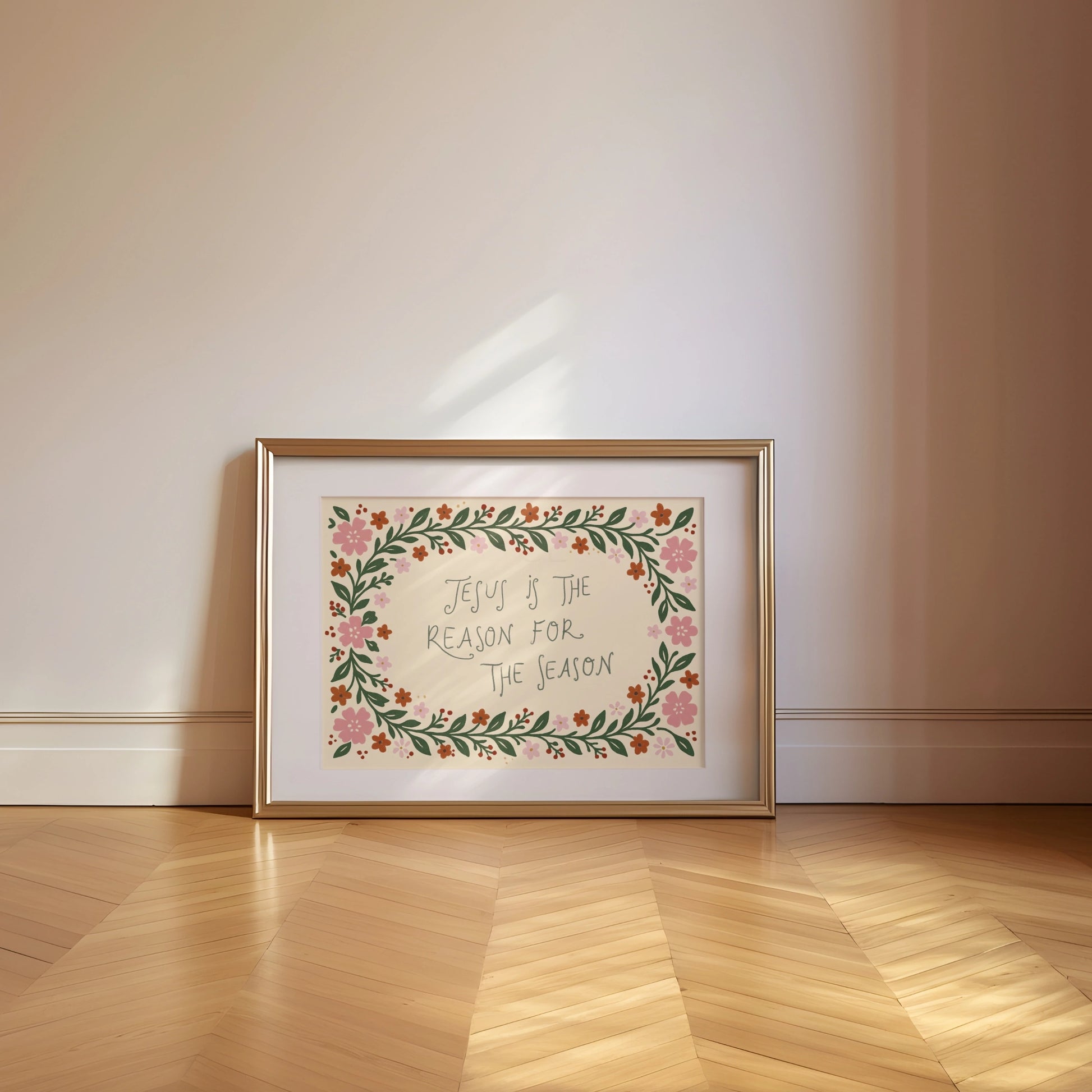 Stampa citazione scritturale floreale