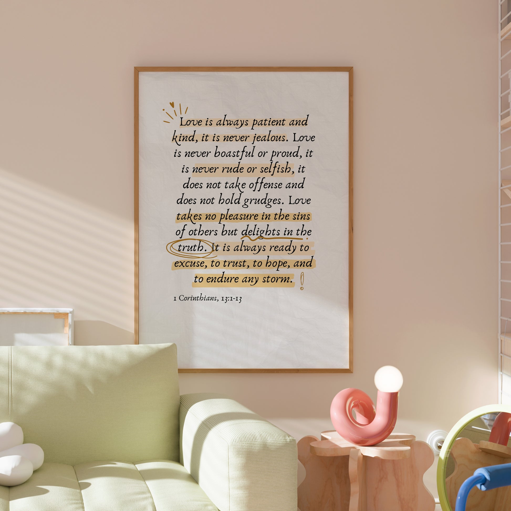 1 Corinthians 13 Wall Art – Bible Verse Print