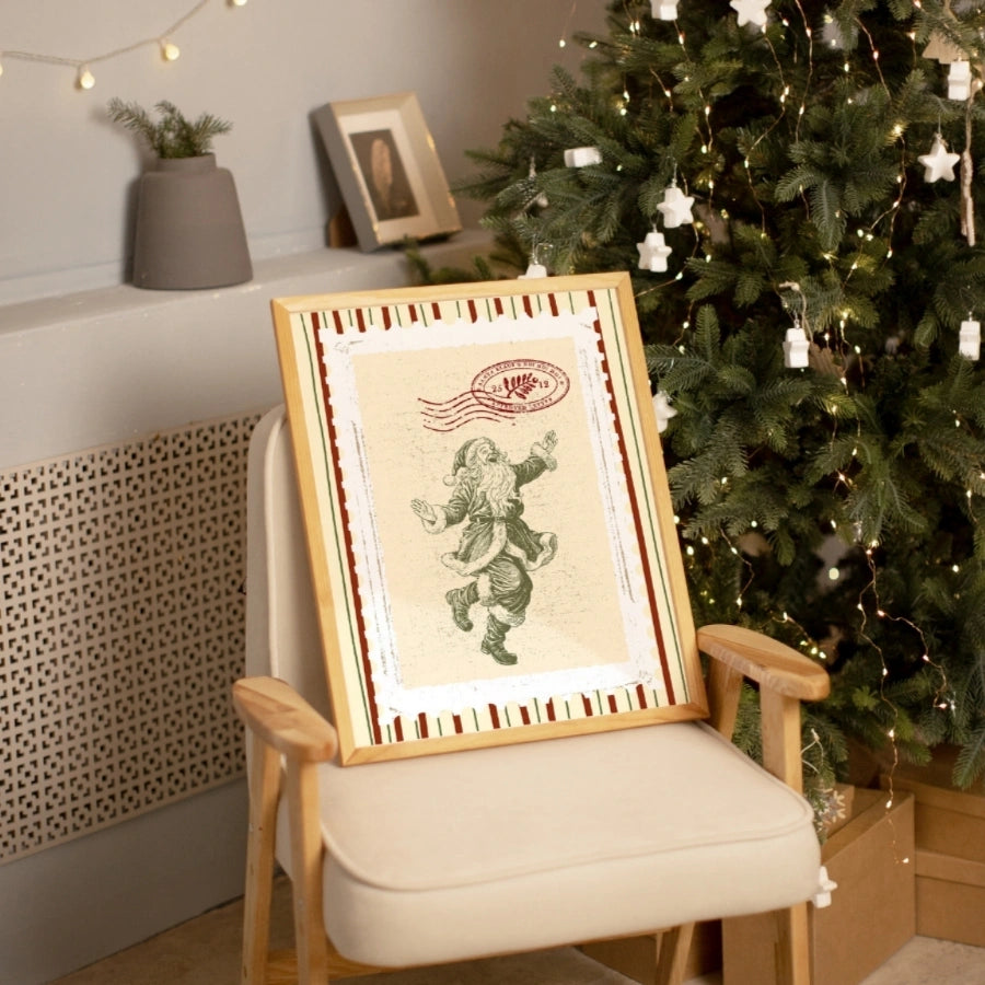 Dancing Santa Wall Art