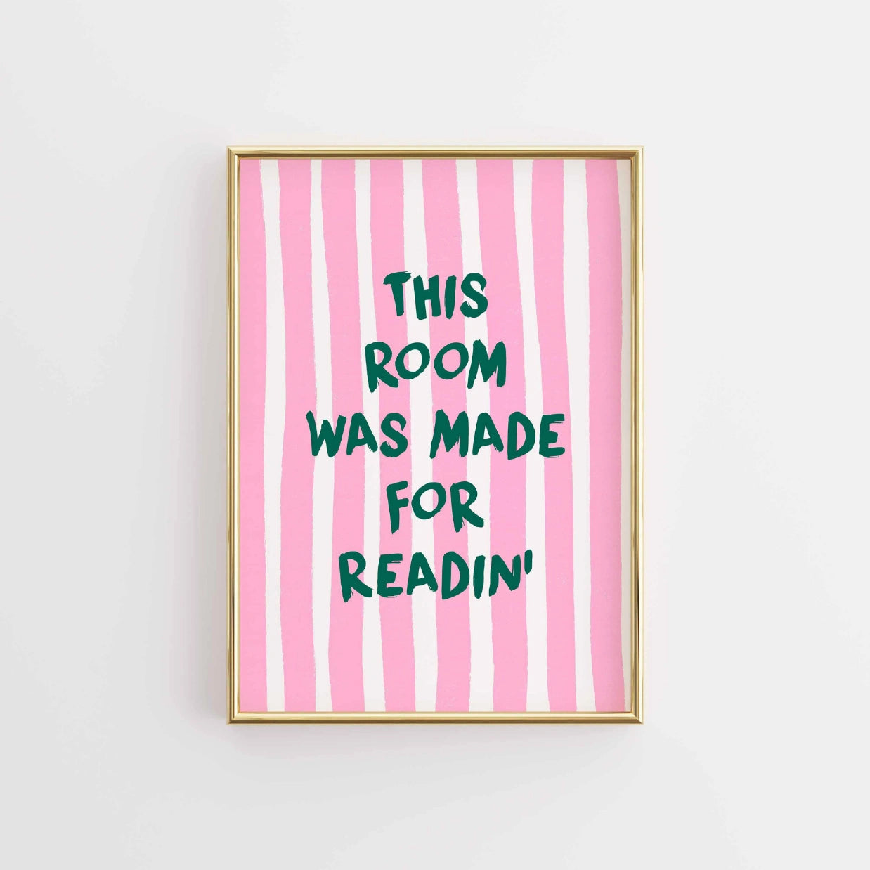 Room Made for Readin’  – Pink Bookish Print