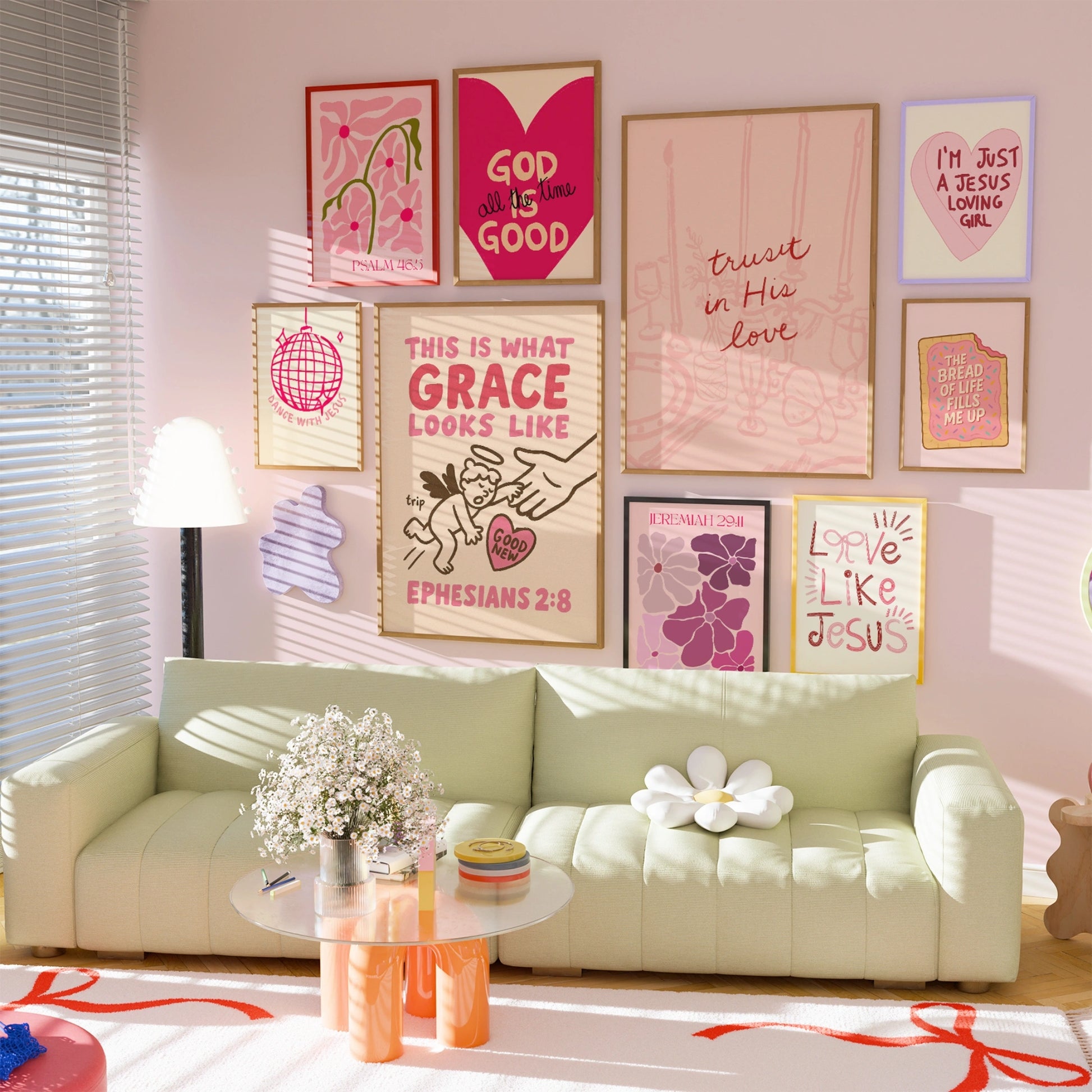 Handmade Pink Christian, over 100 prints