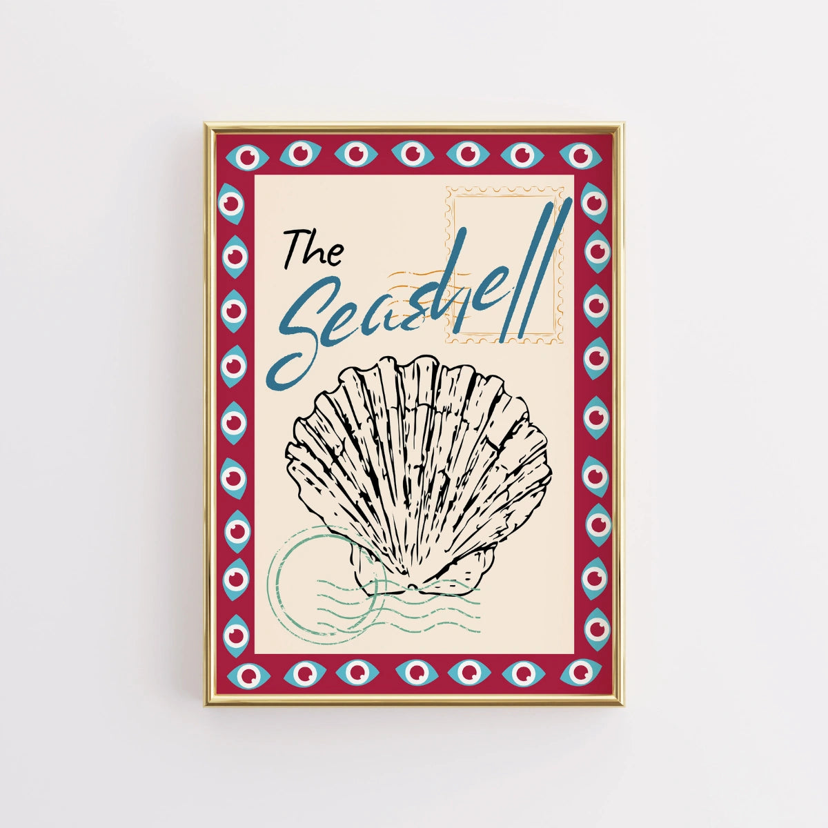The Seashell Wall Art - Vintage Coastal Print