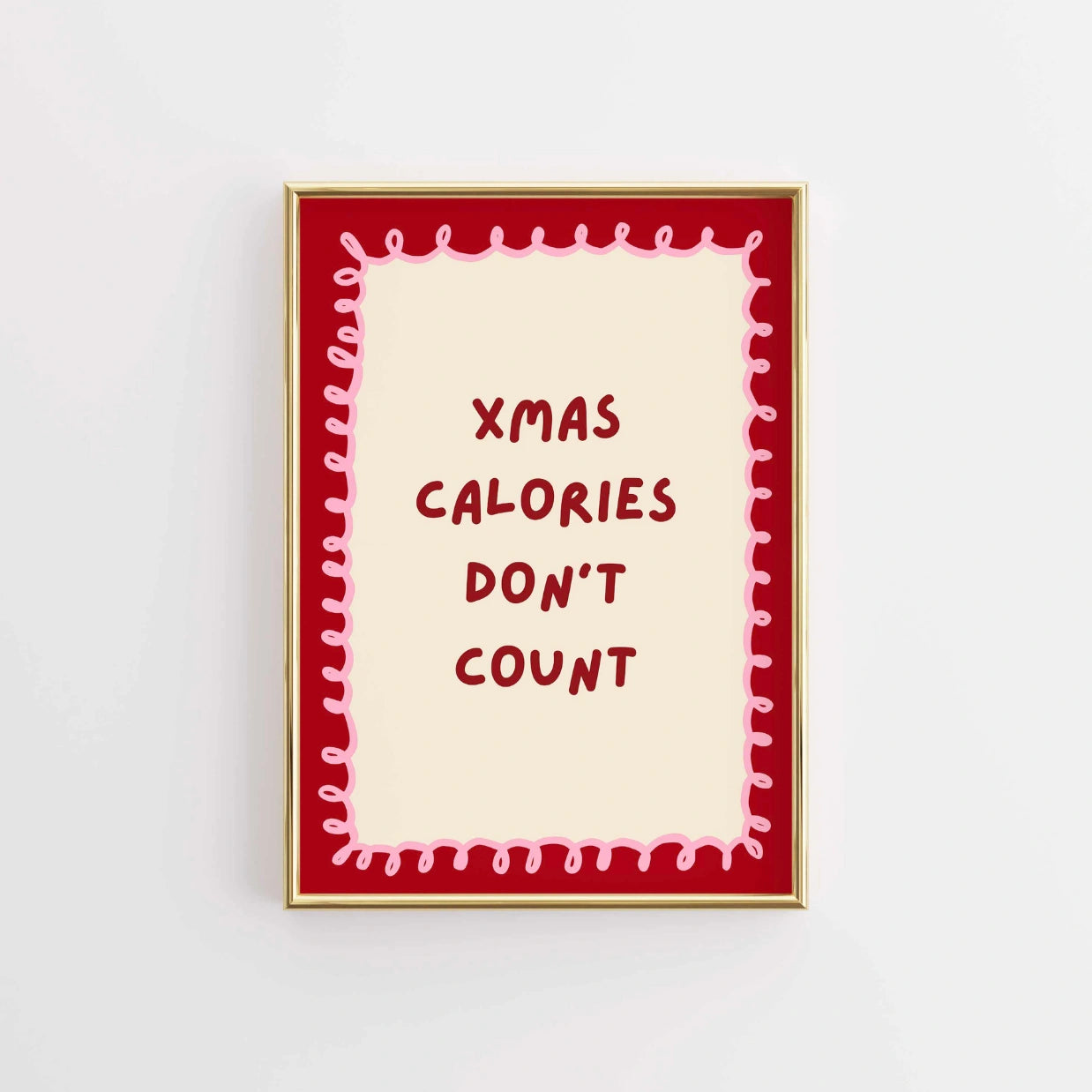 Poster "Le calorie di Natale non contano"