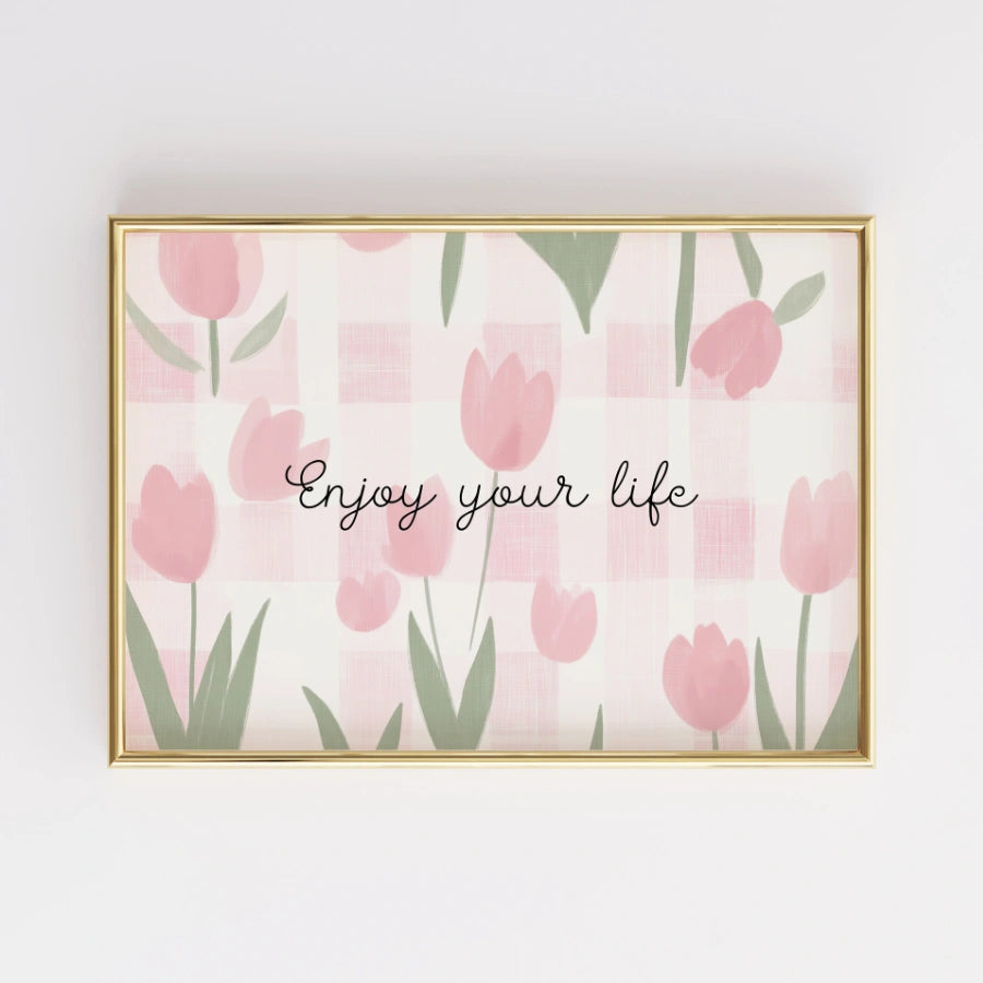 Tulip Quote Nursery Print – Cute Wall Art for Girls