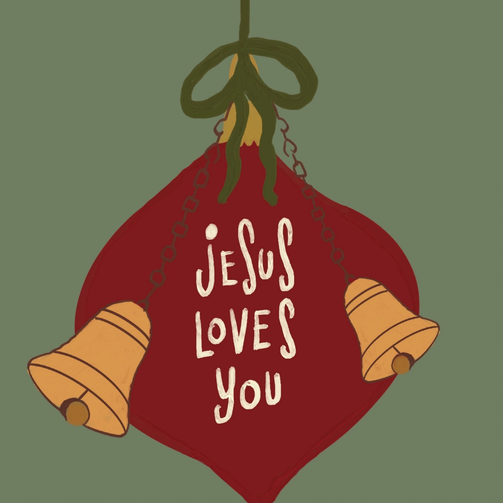 Jesus Loves You Christmas Print