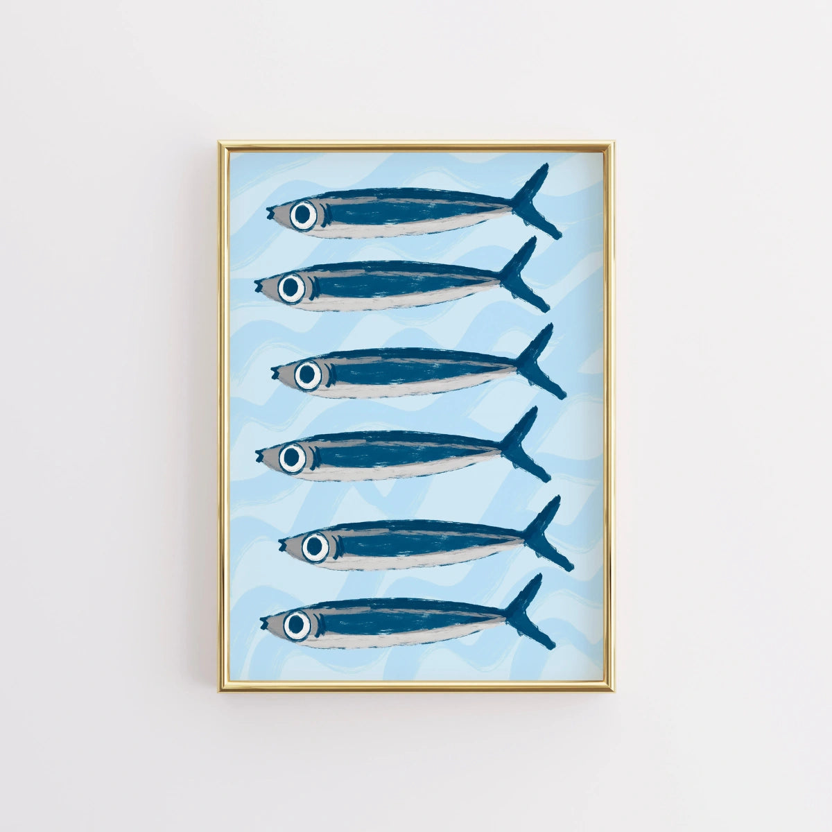 Sardine Wall Art – Coastal Fish Kitchen Print
