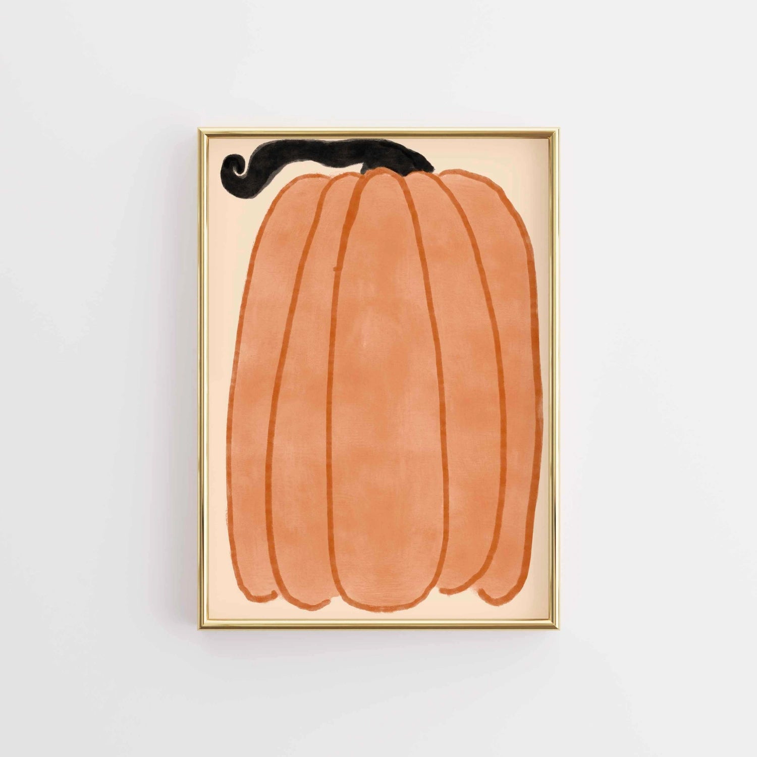 Pumpkin Wall Art – Minimal Fall Print