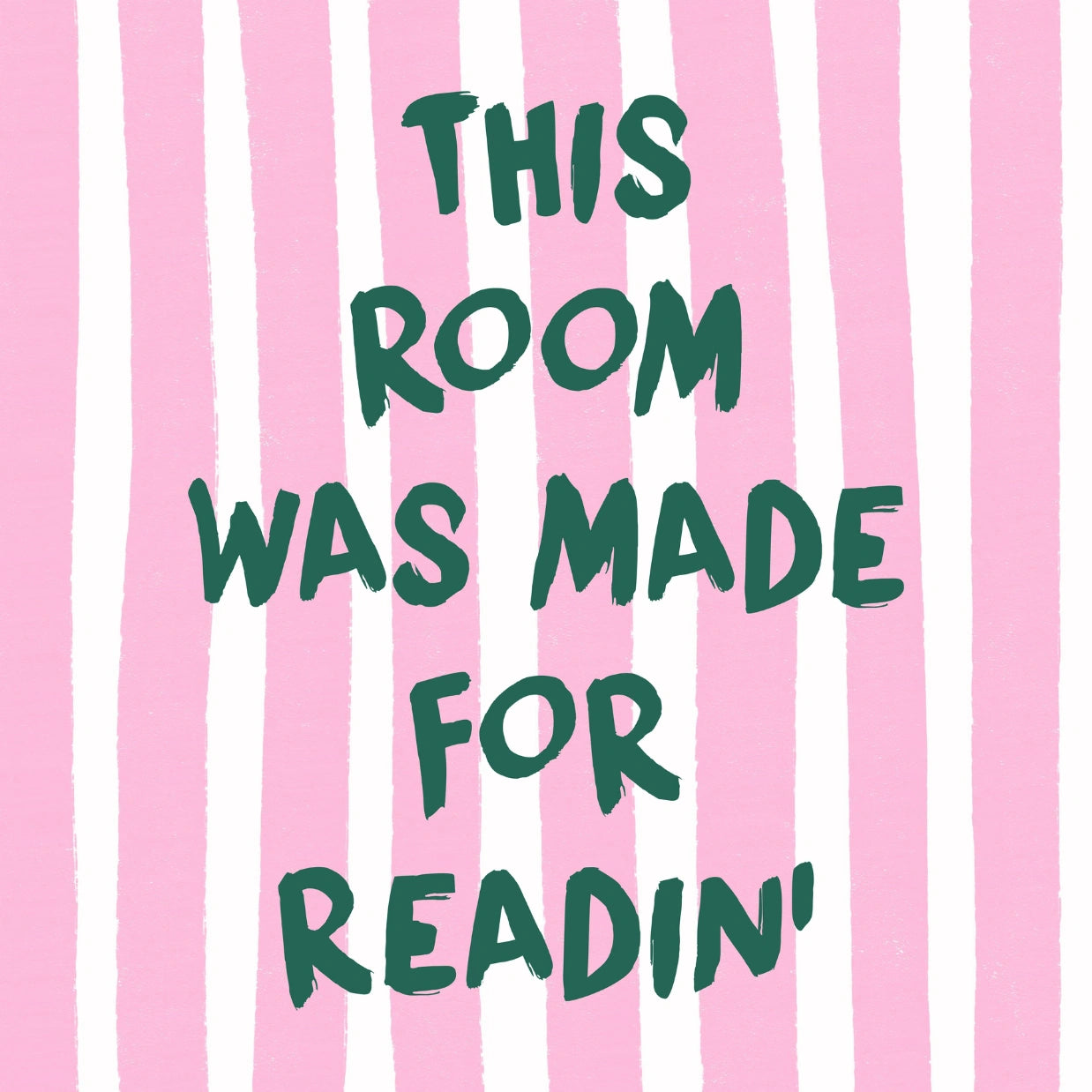 Room Made for Readin’  – Pink Bookish Print