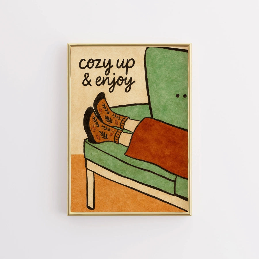 Cozy Autumn Wall Art - Relaxing Fall Quote Print