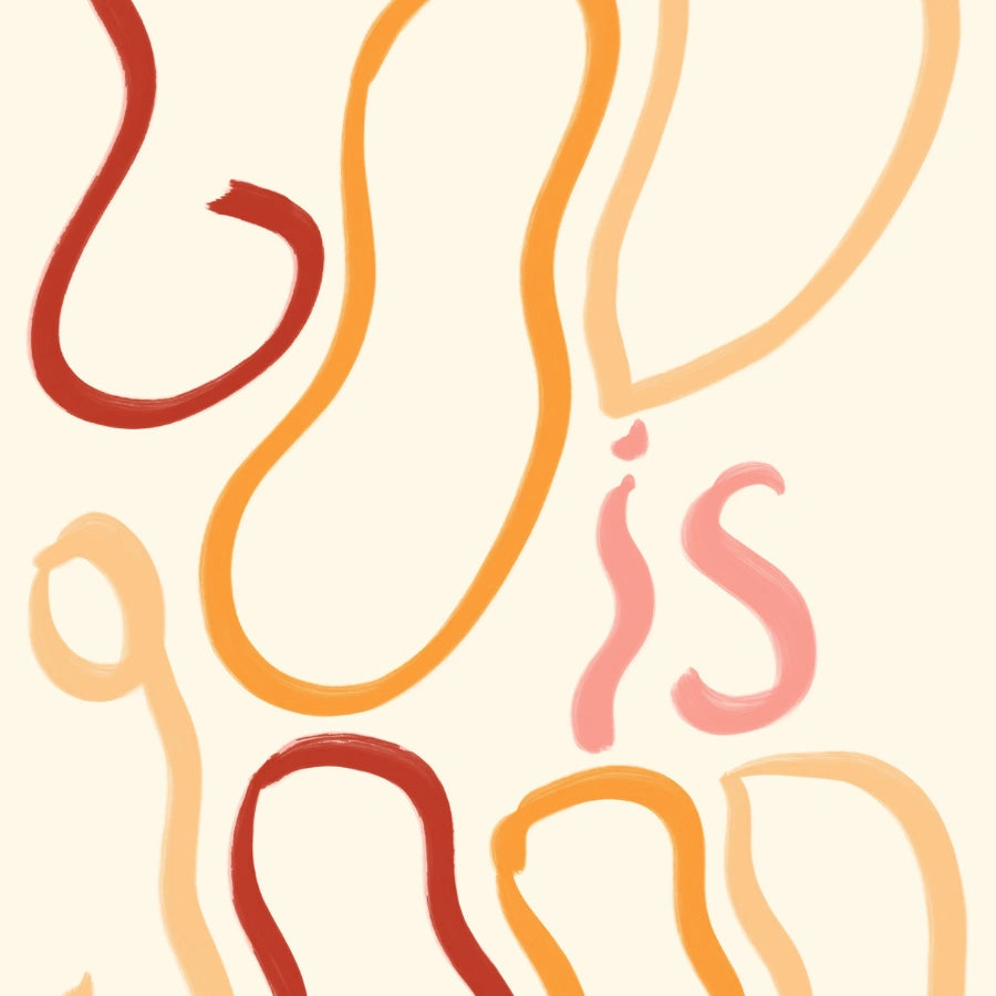 God Is Good Christian Wall Art – Abstract Bible Quote Print