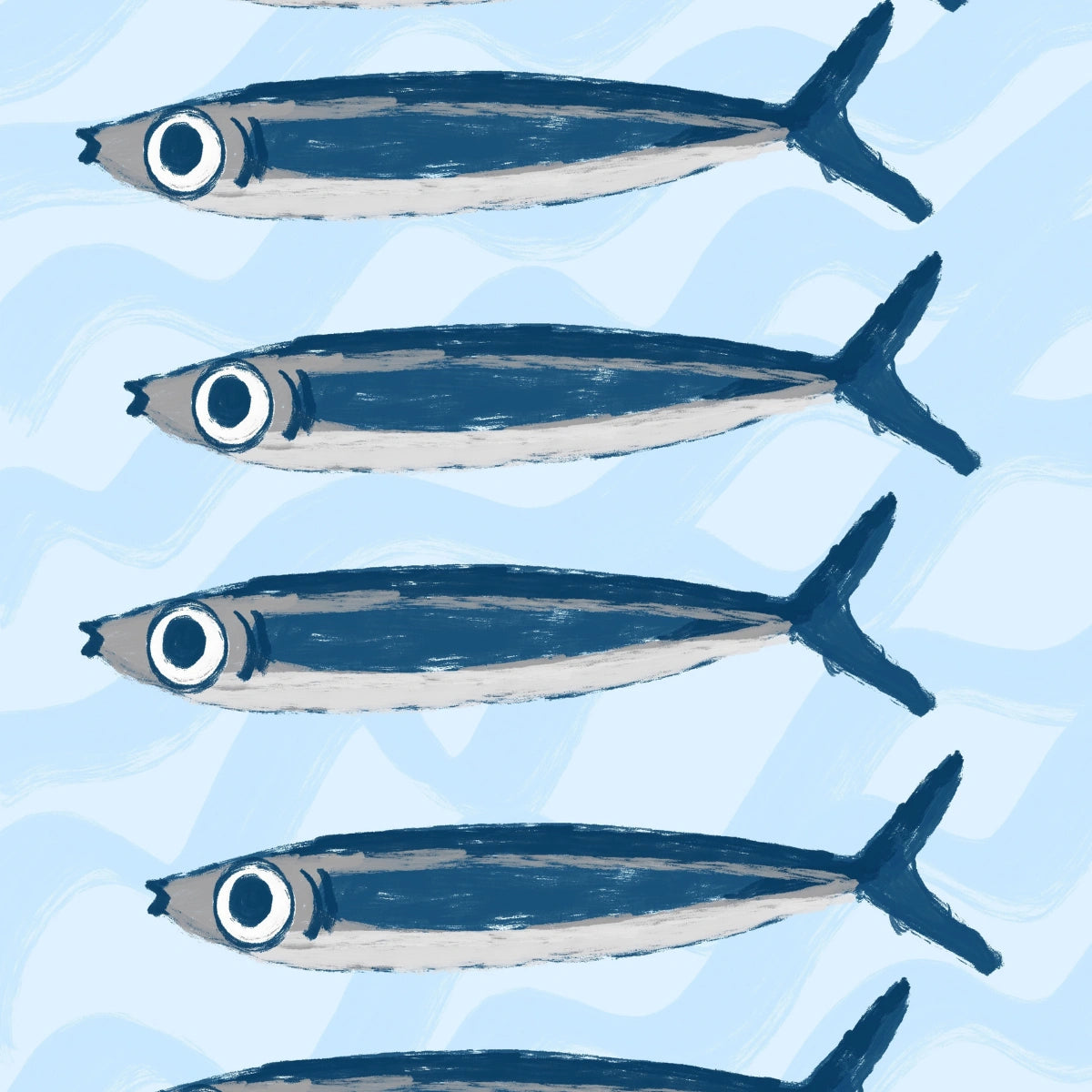 Sardine Wall Art – Coastal Fish Kitchen Print