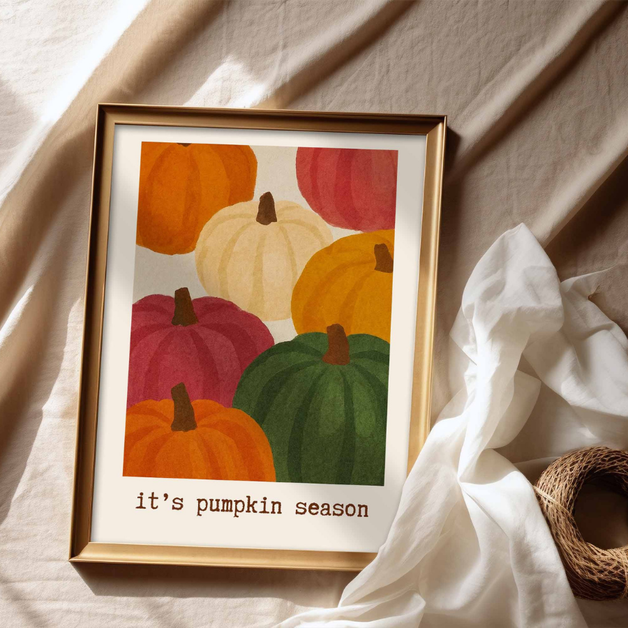 Pumpkin Season Wall Art – Cozy Autumn Decor