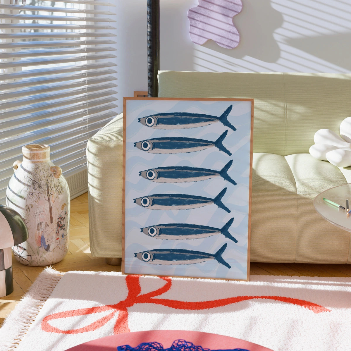 Sardine Wall Art – Coastal Fish Kitchen Print