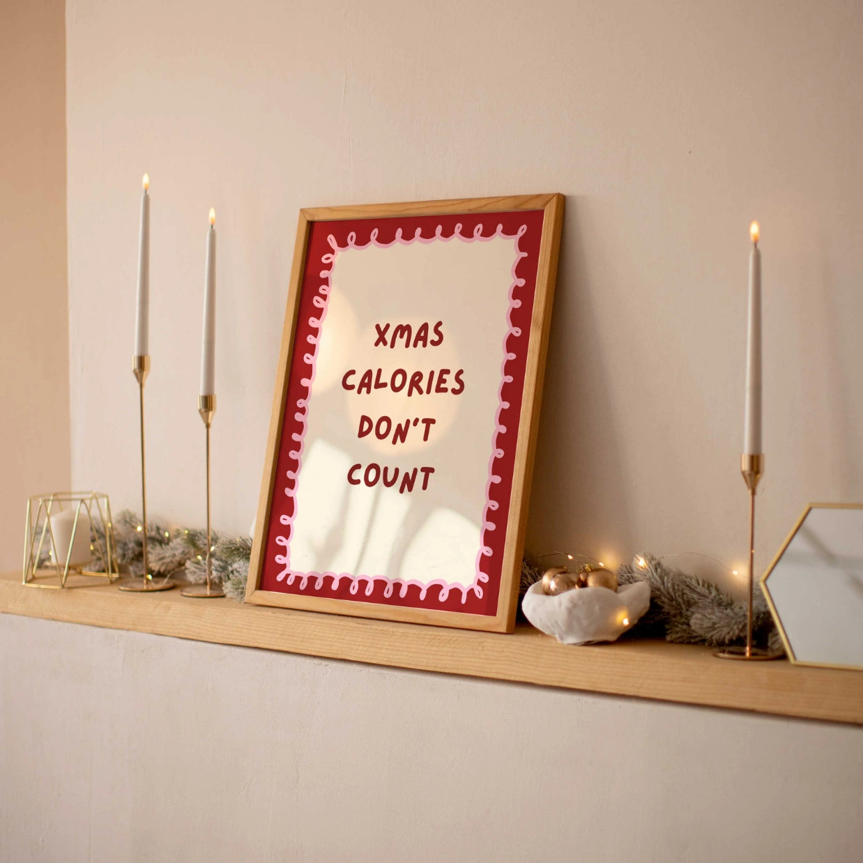 Poster "Le calorie di Natale non contano"