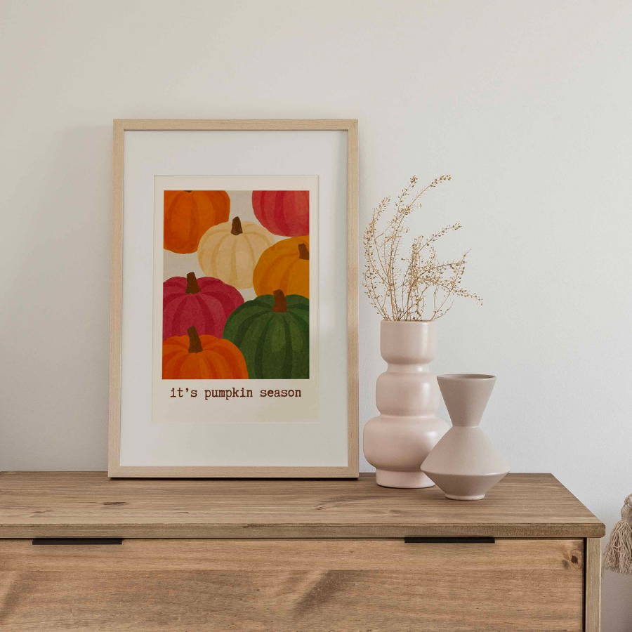 Pumpkin Season Wall Art – Cozy Autumn Decor