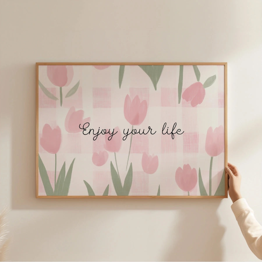 Tulip Quote Nursery Print – Cute Wall Art for Girls