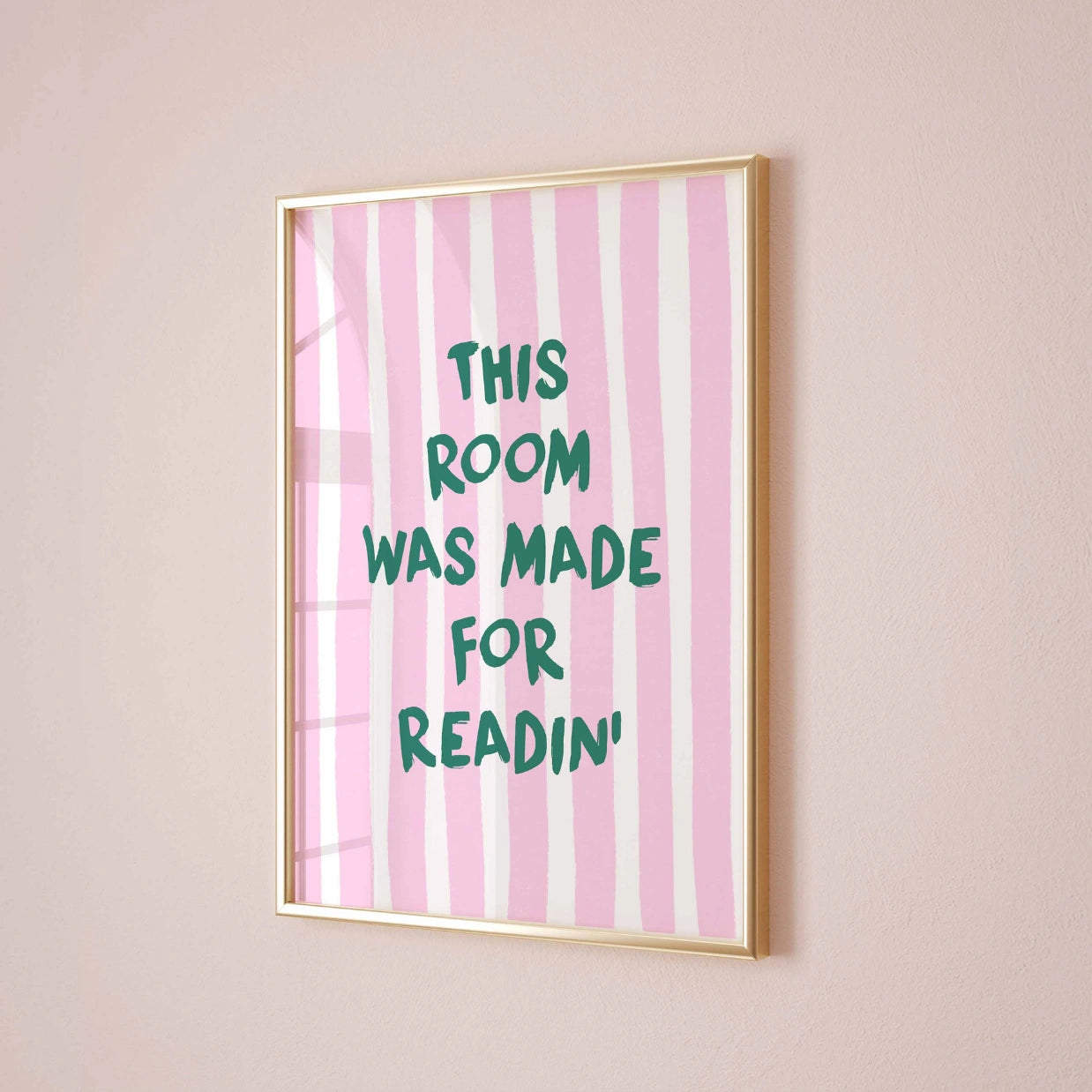 Ein Lesezimmer – Pink Bookish Print