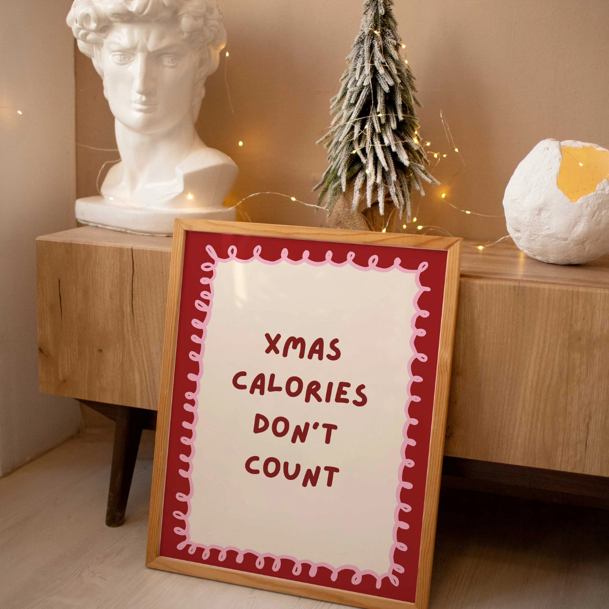 Poster "Le calorie di Natale non contano"