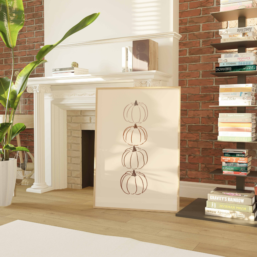 Minimal Pumpkins Print