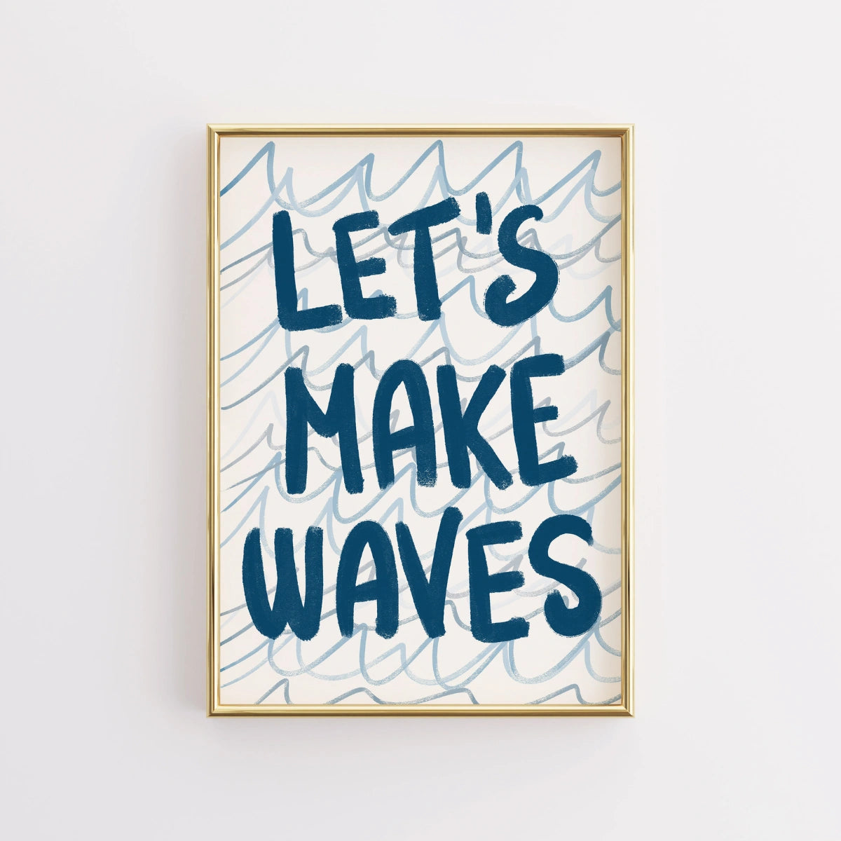 Let's Make Waves Wall Ar - Summer Coastal Print