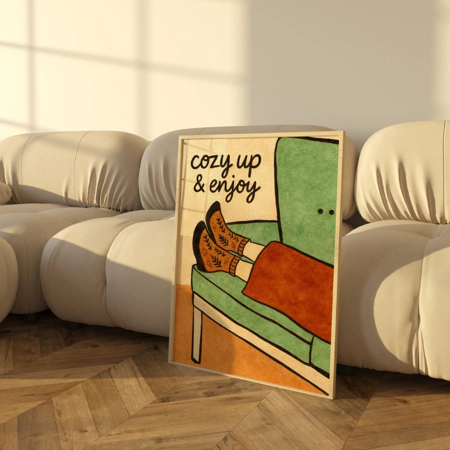 Accogliente stampa autunnale da parete - Stampa con citazione autunnale rilassante