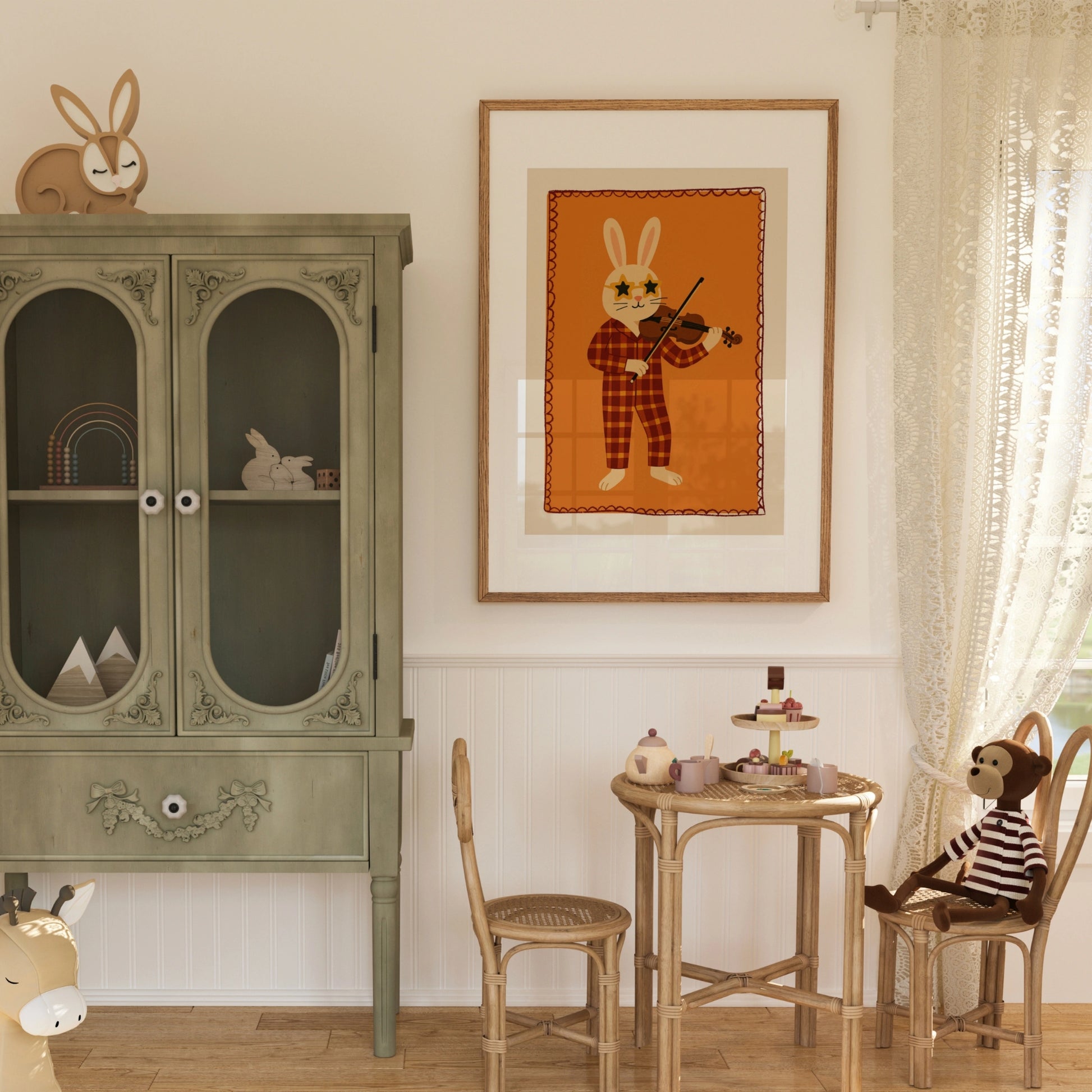 Niedliche Tier-Wandbilder für Kinder