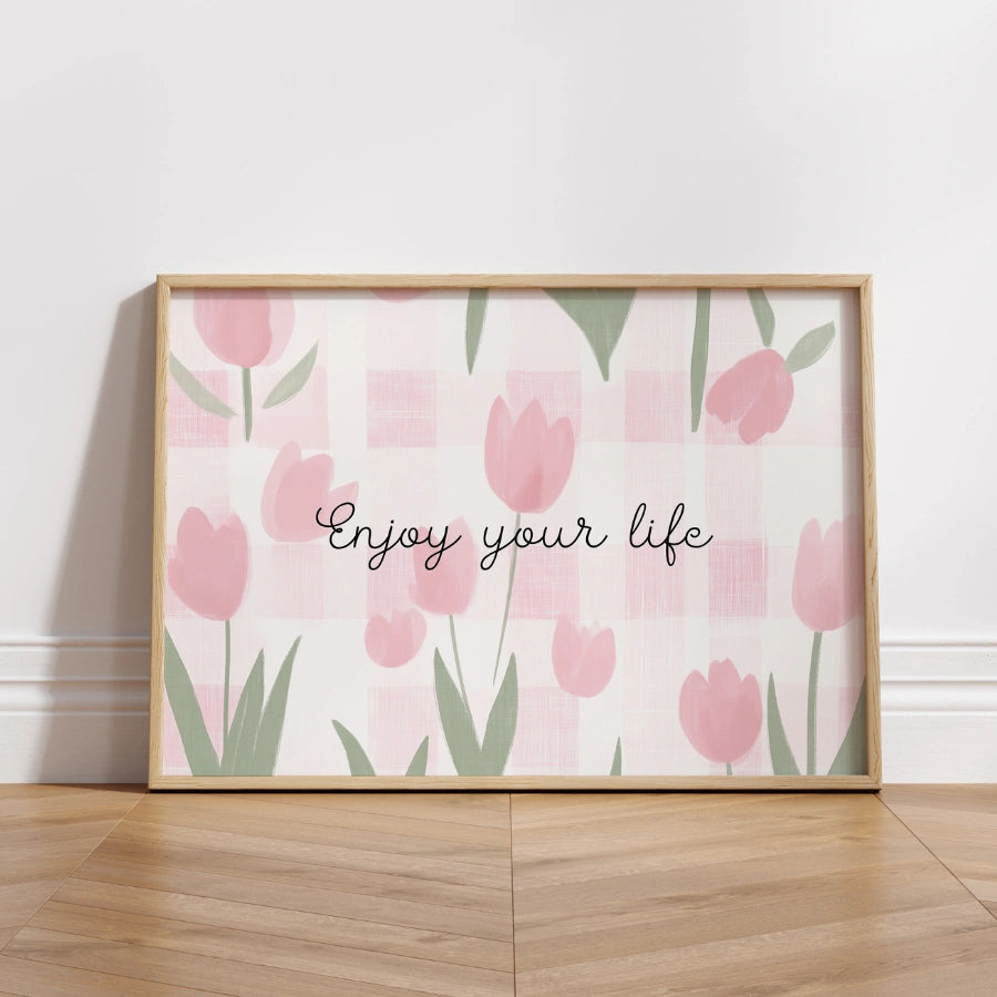 Tulip Quote Nursery Print – Cute Wall Art for Girls