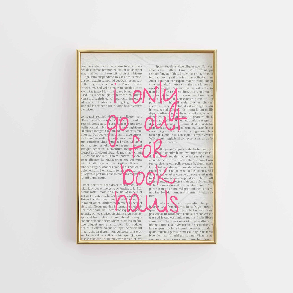 Book Hauls – Pink Bookish Print