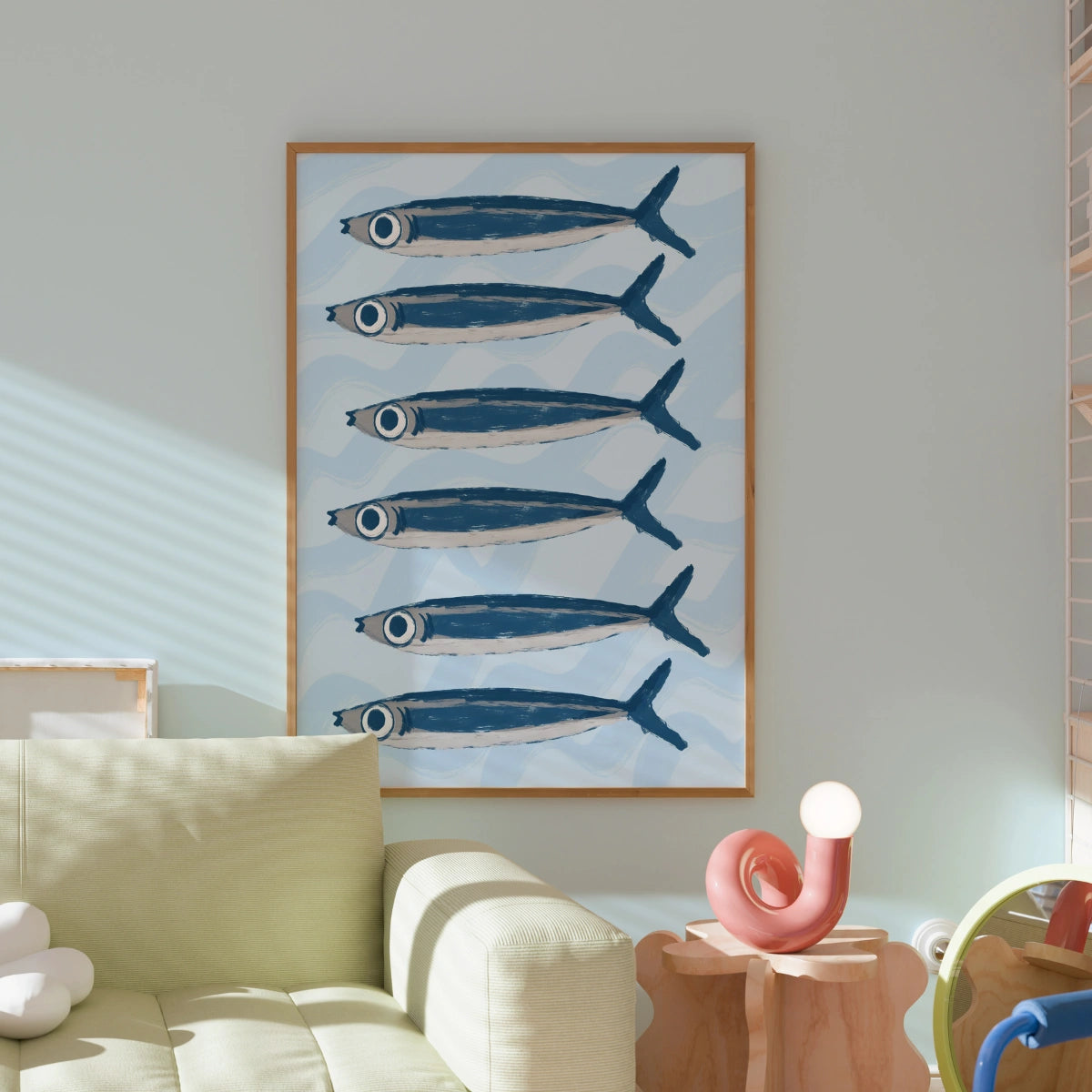 Sardine Wall Art – Coastal Fish Kitchen Print