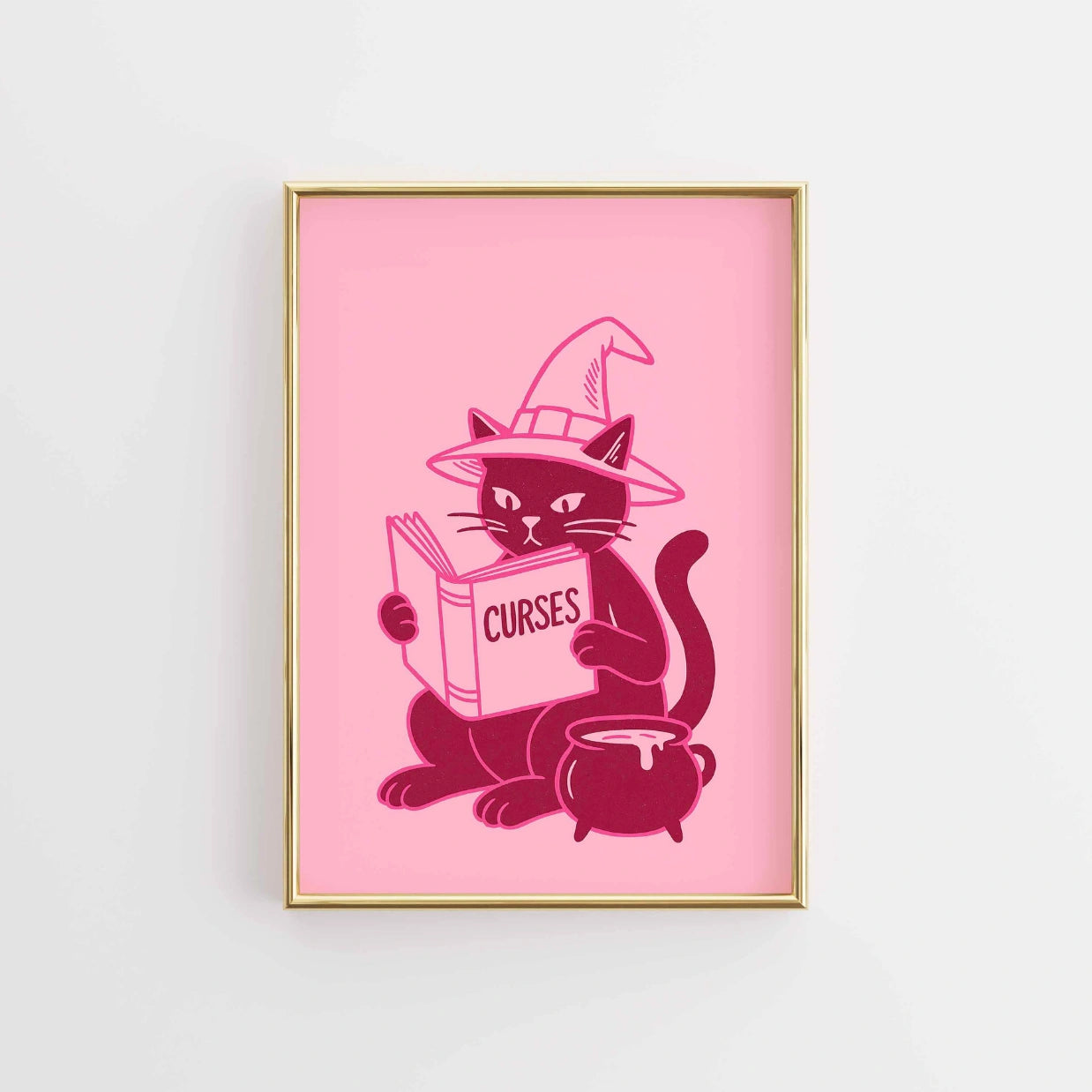 Witchy Black Cat  – Cute Halloween Print