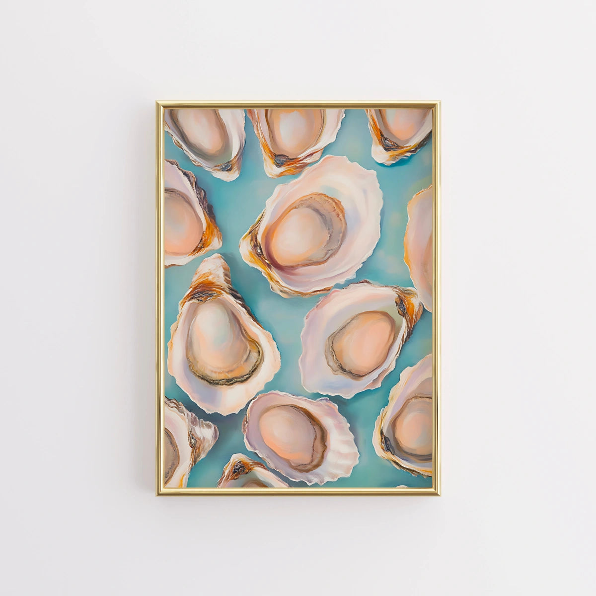 Oyster Wall Art – Coastal Kitchen Decor Print