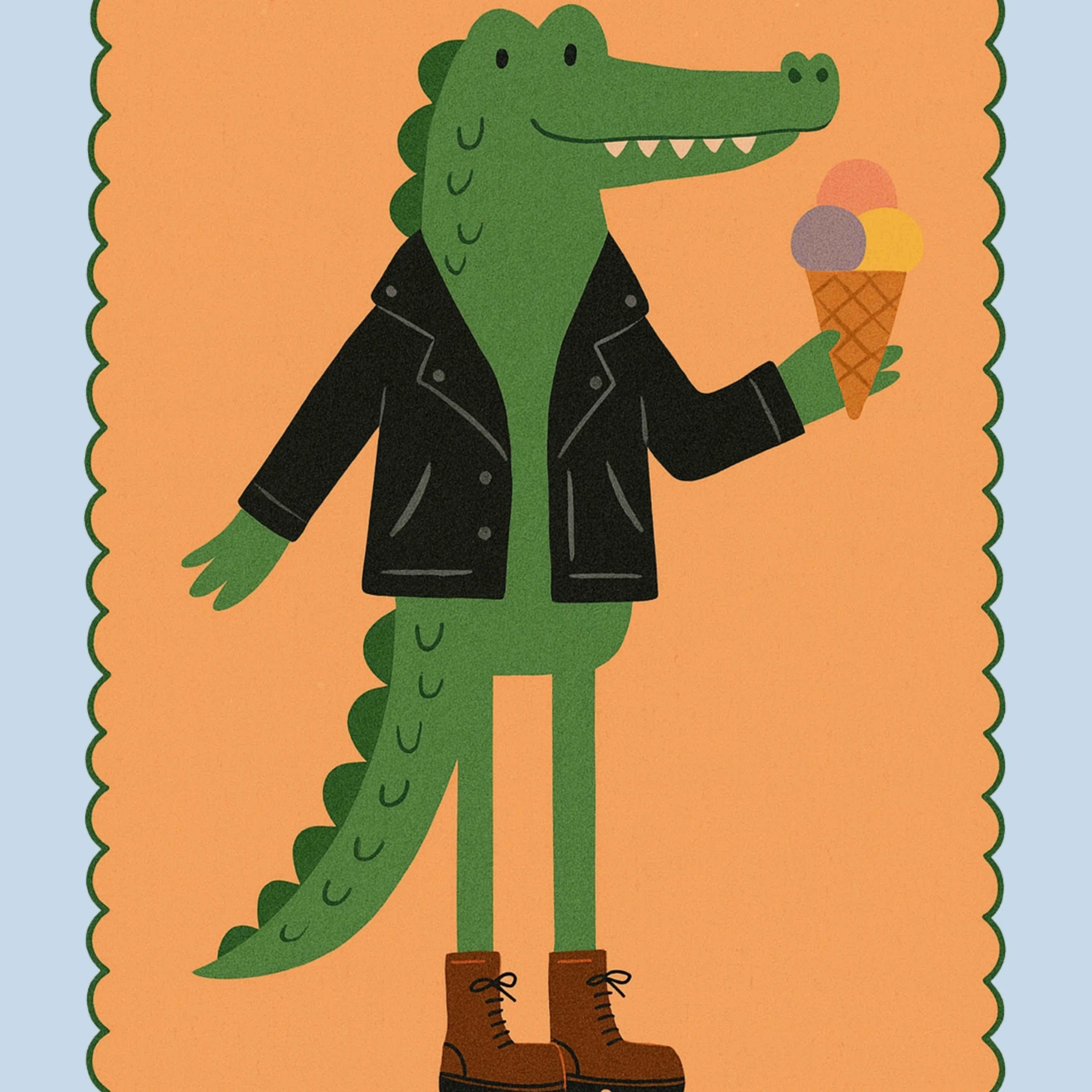 Cool Crocodile Nursery Print