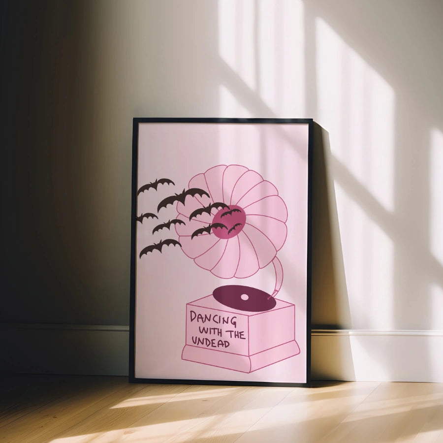 Haunted Music Print – Dancing with the Undead Wall Art