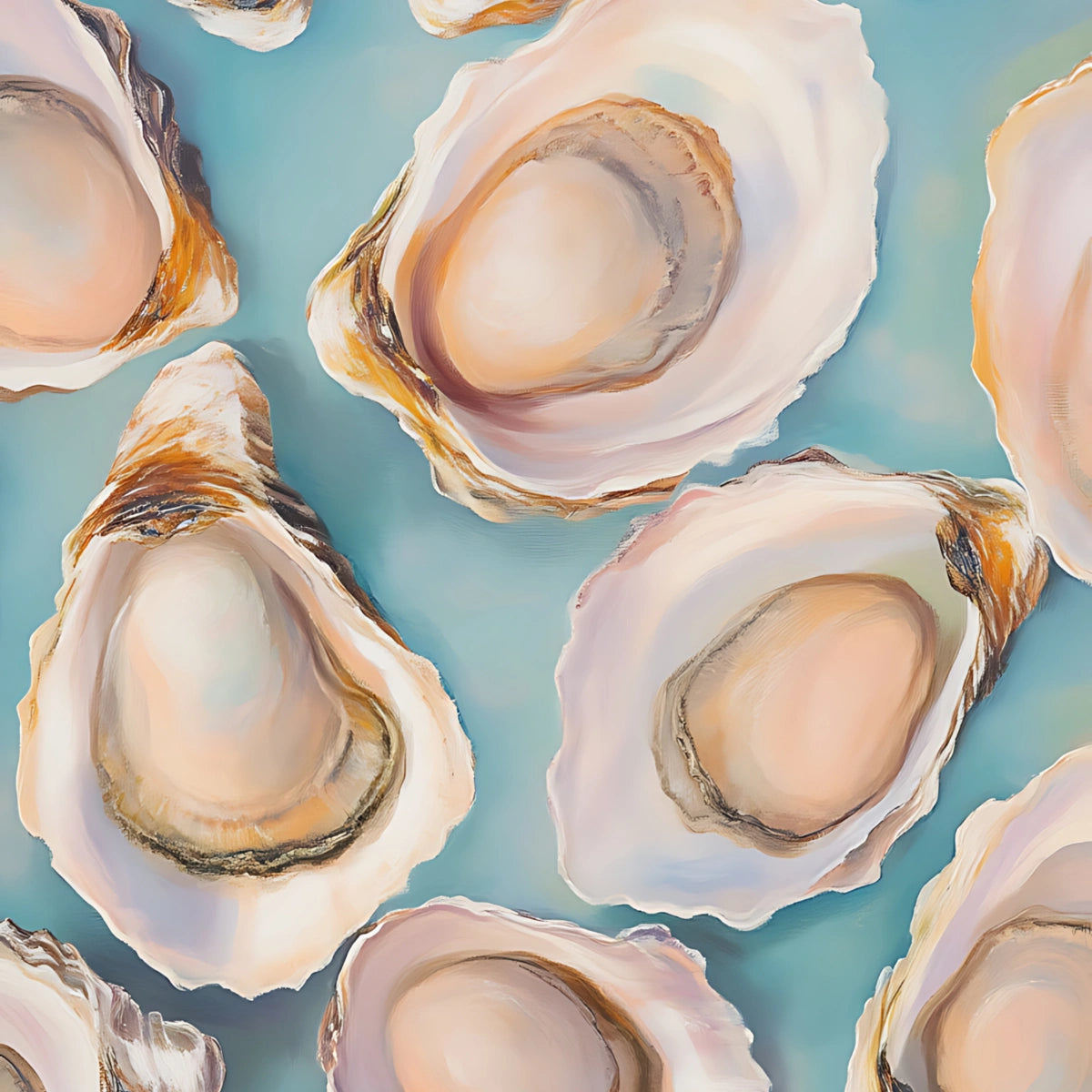 Oyster Wall Art – Coastal Kitchen Decor Print