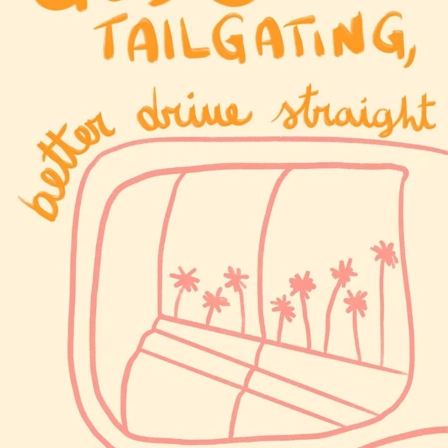 God’s Tailgating Christian Wall Art – Funny Rearview Mirror Print