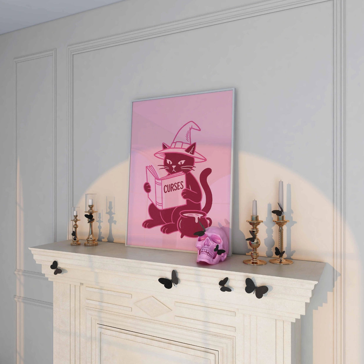 Witchy Black Cat  – Cute Halloween Print