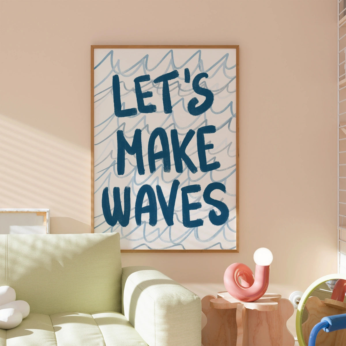 Let's Make Waves Wall Ar - Summer Coastal Print
