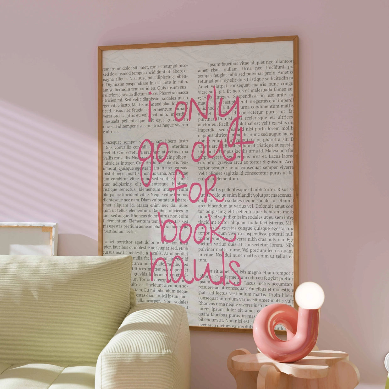 Book Hauls – Pink Bookish Print