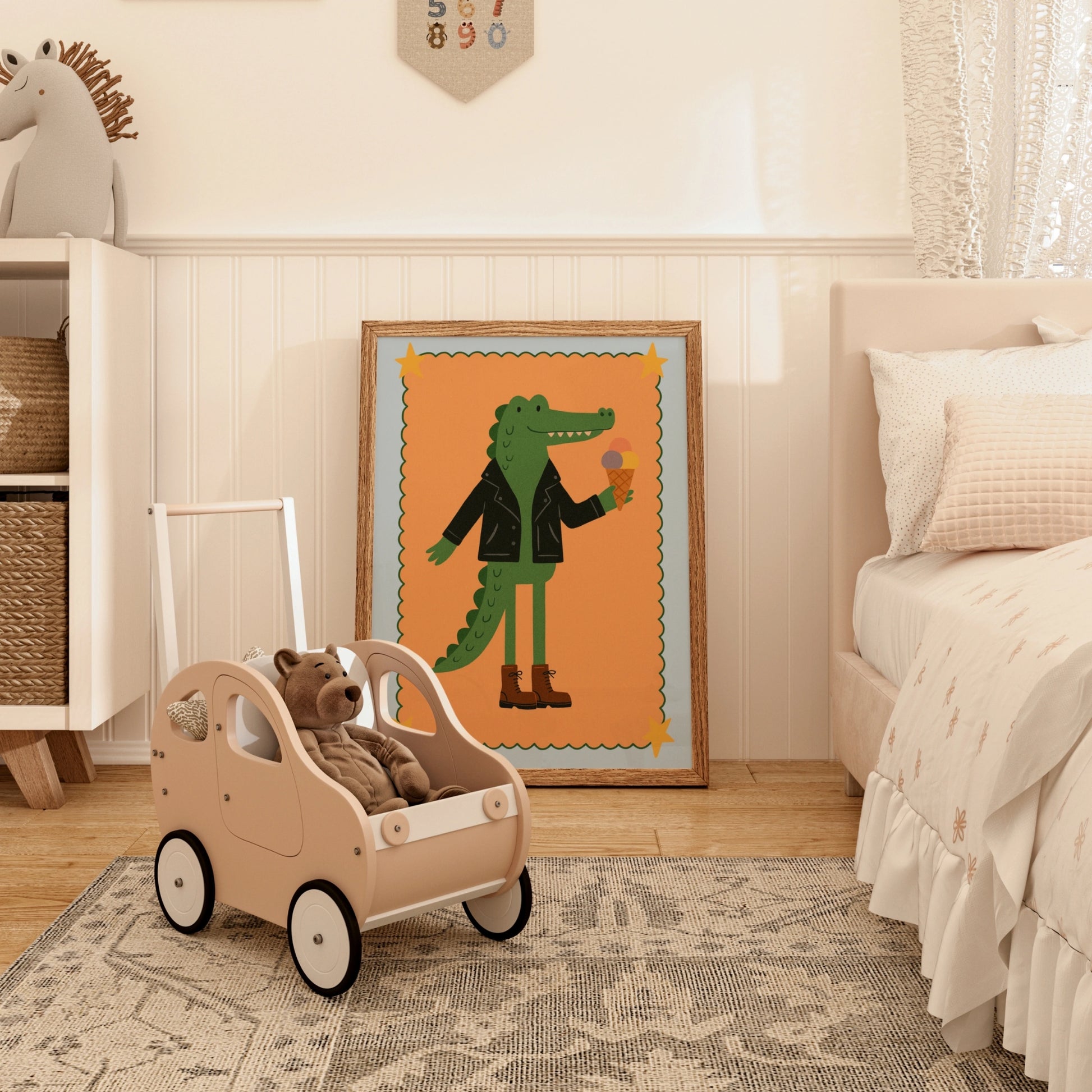 Cooler Krokodil-Kinderzimmerdruck