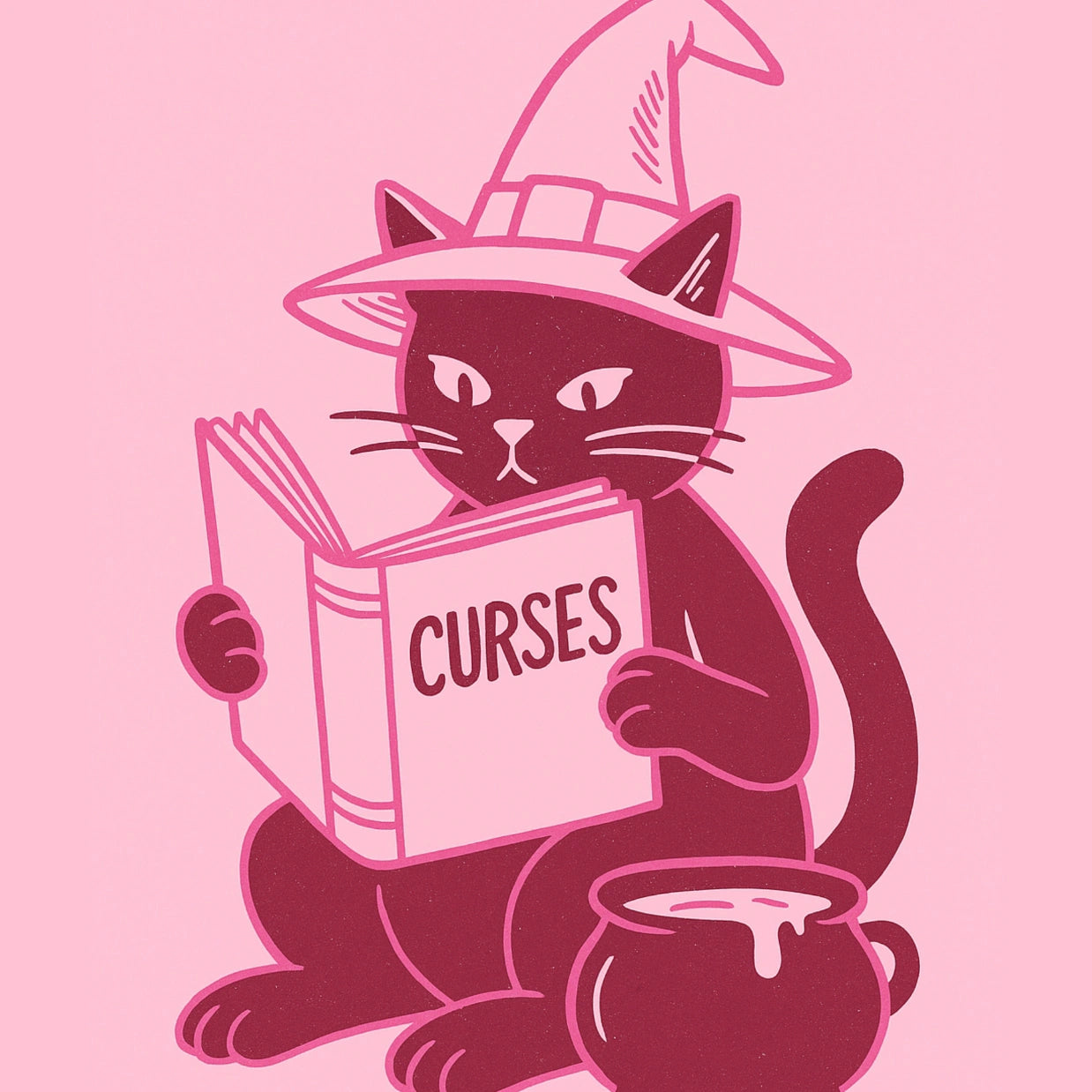 Witchy Black Cat  – Cute Halloween Print