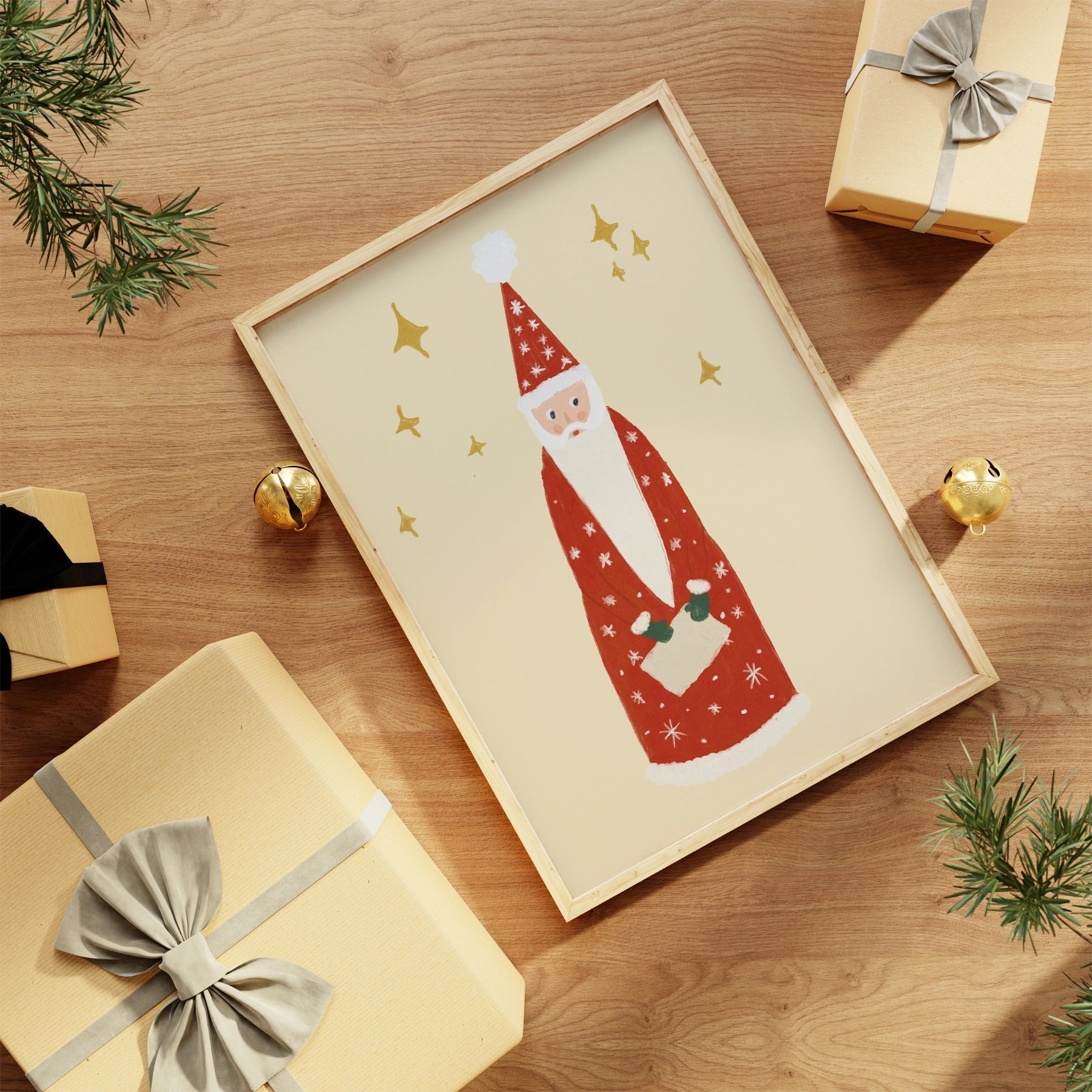 Vintage Santa Claus Christmas Print