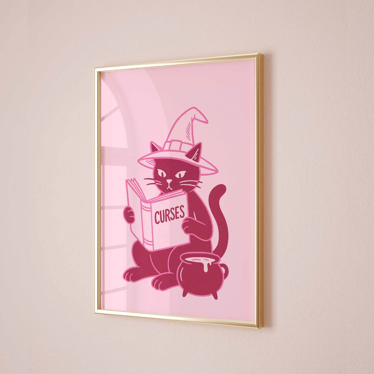 Witchy Black Cat  – Cute Halloween Print