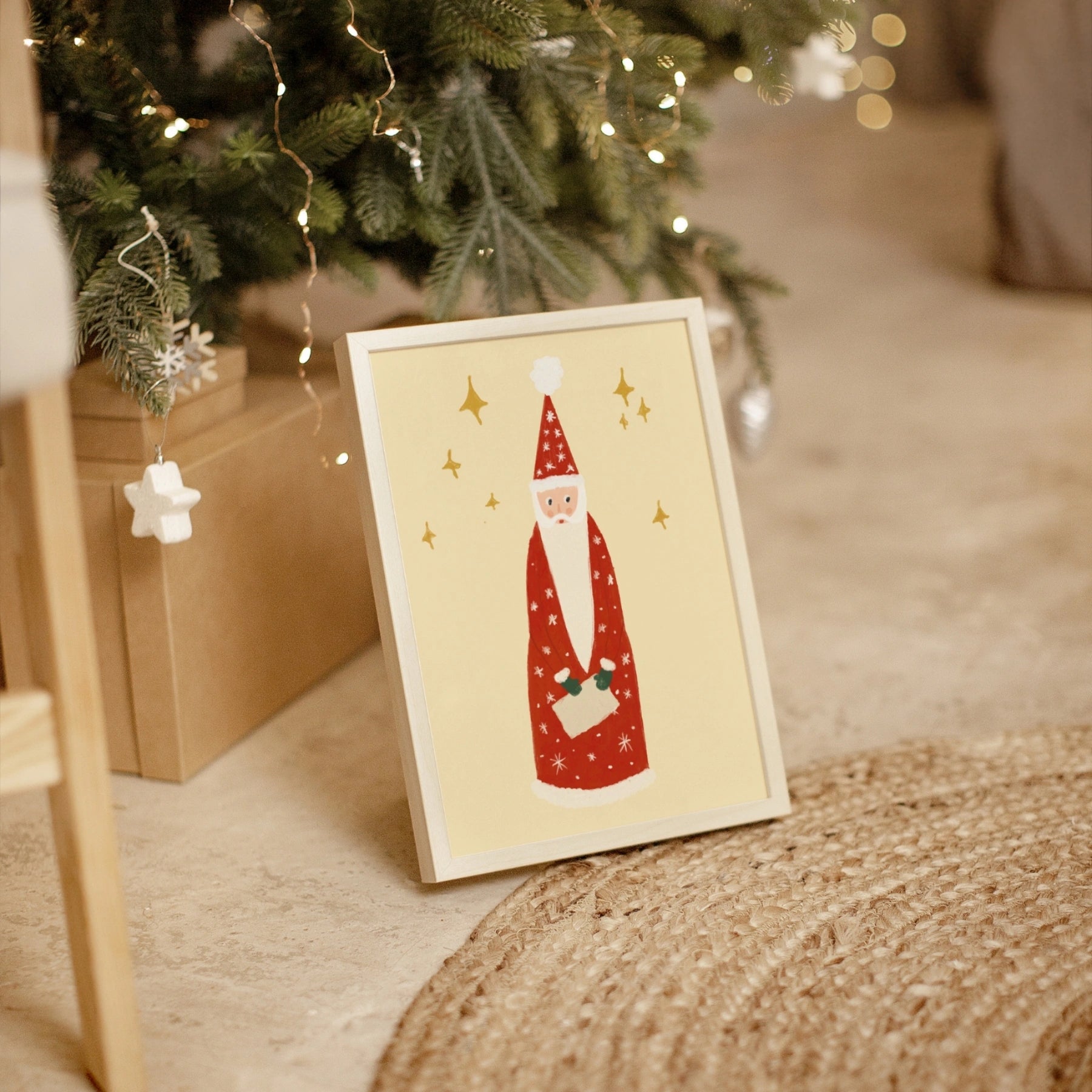 Vintage Santa Claus Christmas Print