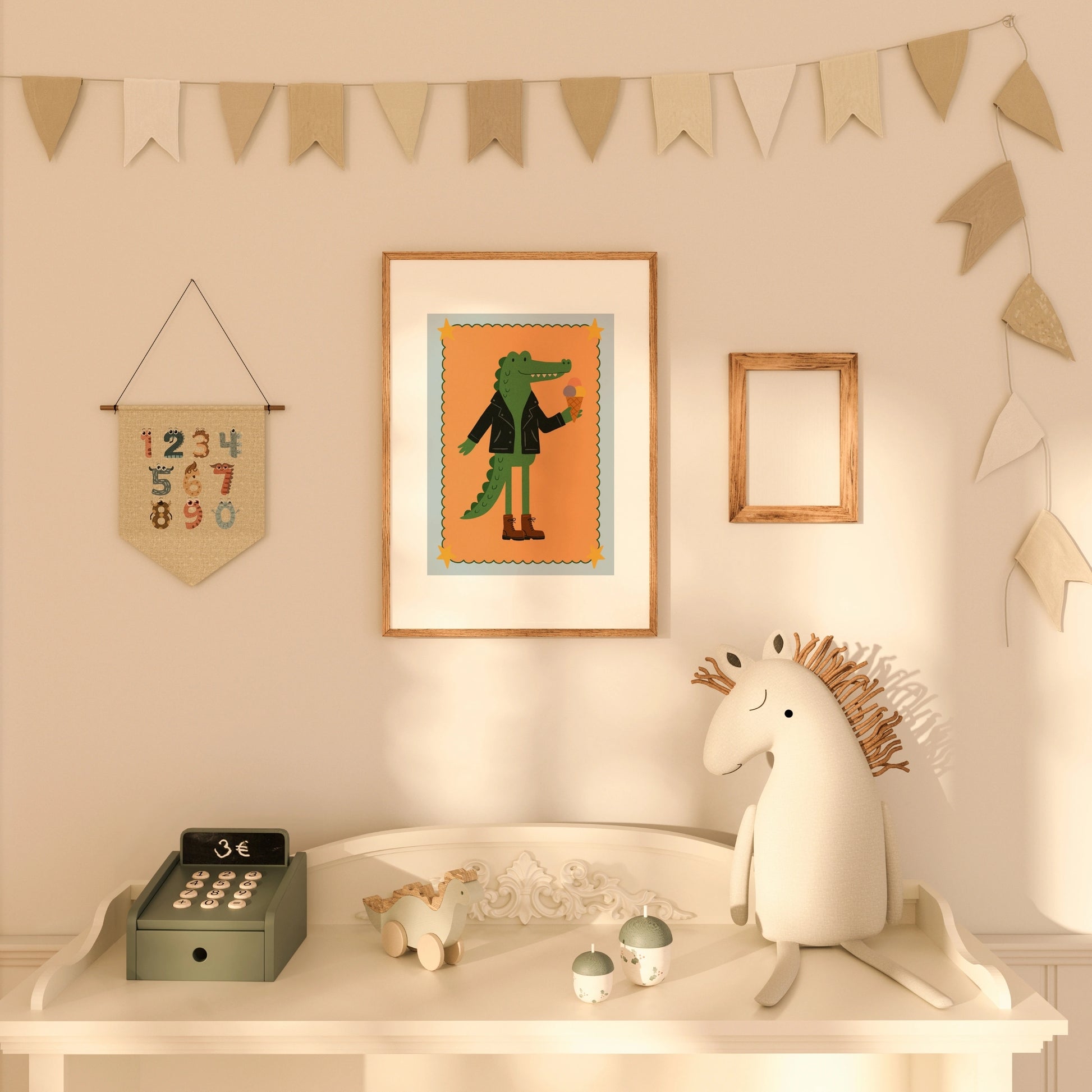 Cooler Krokodil-Kinderzimmerdruck