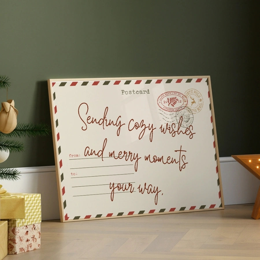 Retro Holiday Postcard Print