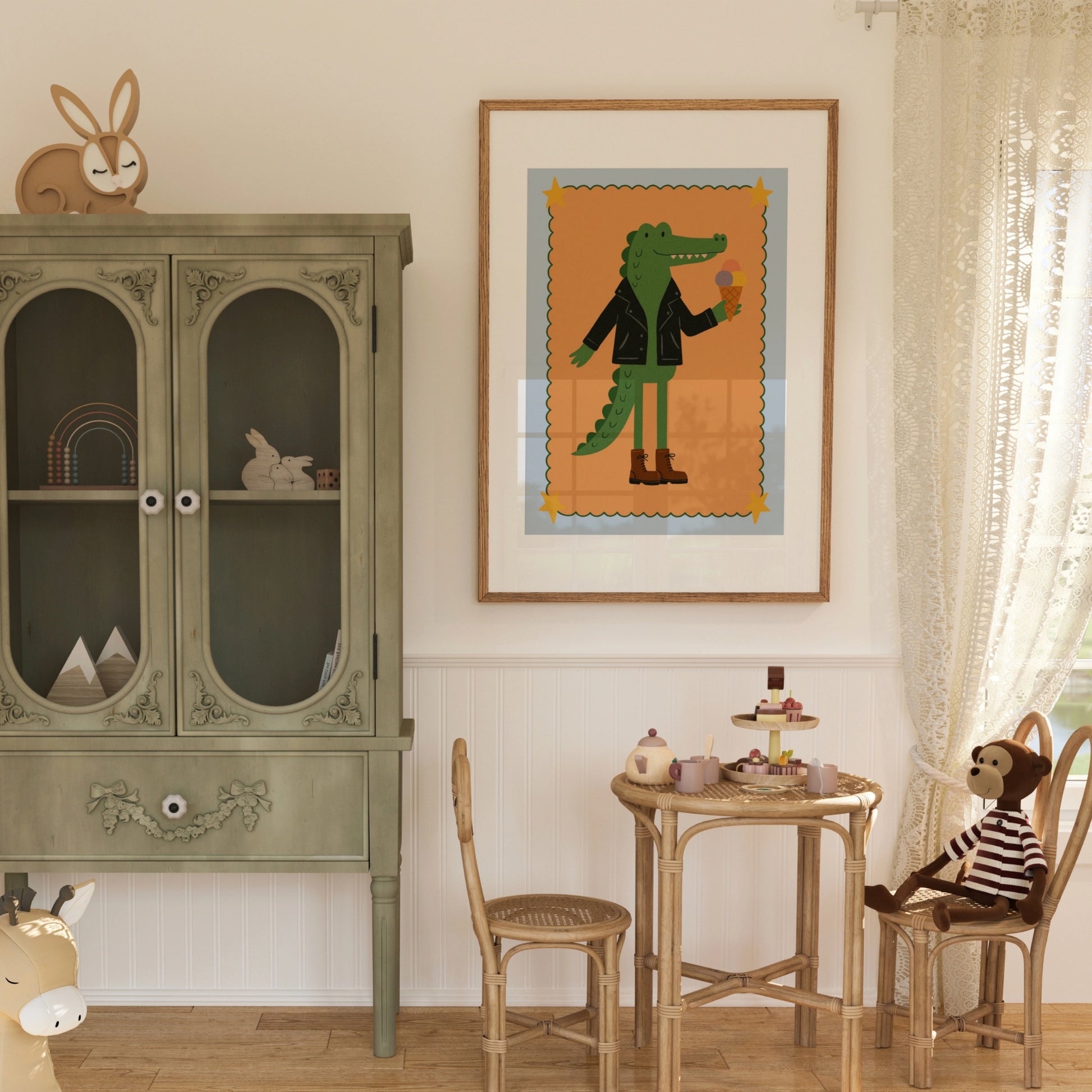 Cooler Krokodil-Kinderzimmerdruck