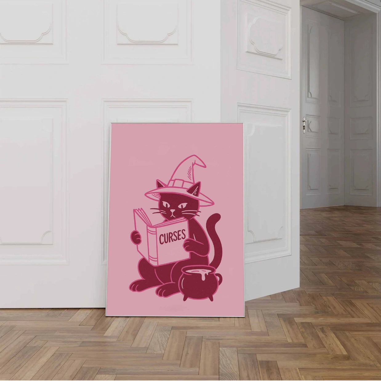 Witchy Black Cat  – Cute Halloween Print
