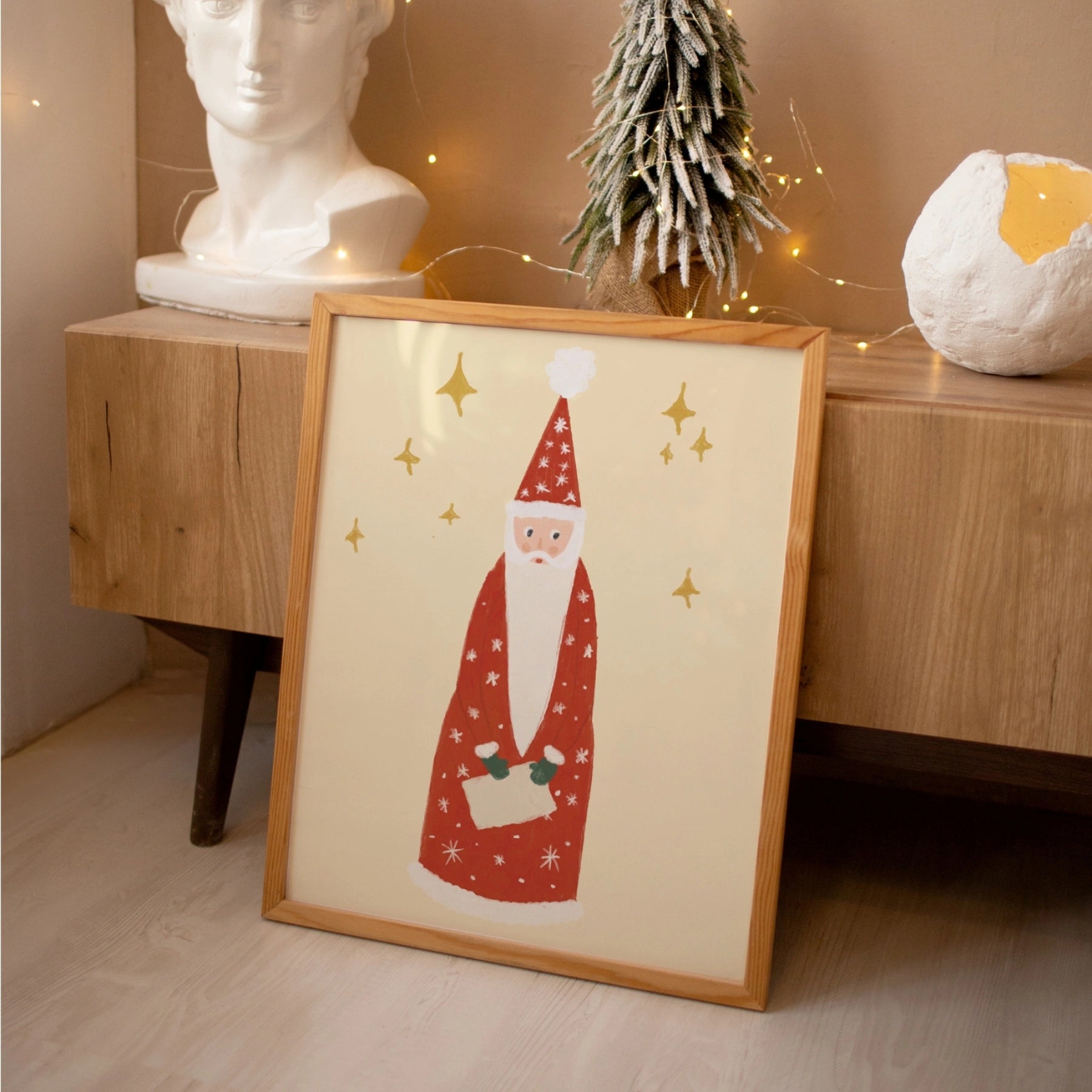 Vintage Santa Claus Christmas Print