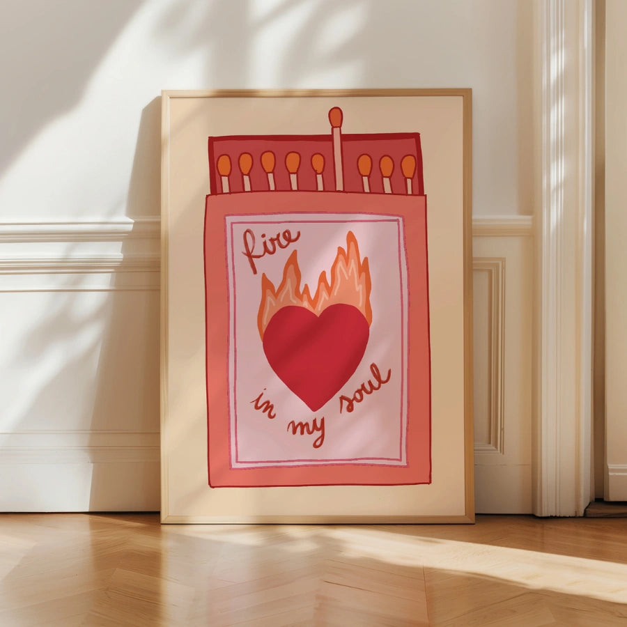 Christliches Wandbild „Feuer in meiner Seele“ – Kraftvoller Glaube-Druck